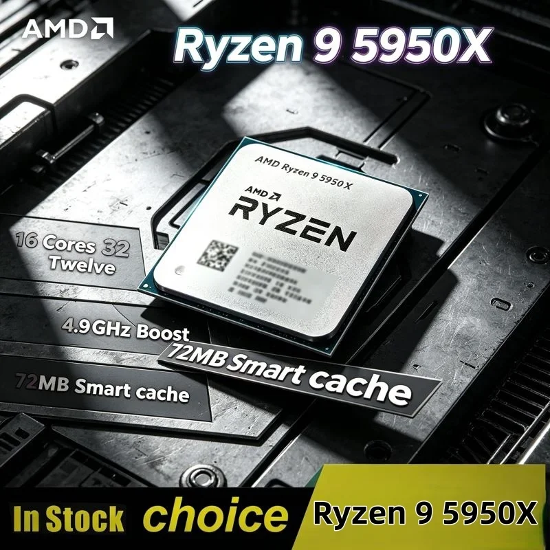 Loose Processor AMD Ryzen 9 5950X Zen3 Vermeer 5000 Series 16-Core 3.4GHz 105W AM4 Gaming Chip Without From Stock Cooler
Loose Processor AMD Ryzen 9 5950X Zen3 Vermeer 5000 Series 16-Core 3.4GHz 105W AM4 Gaming Chip Without From Stock Cooler