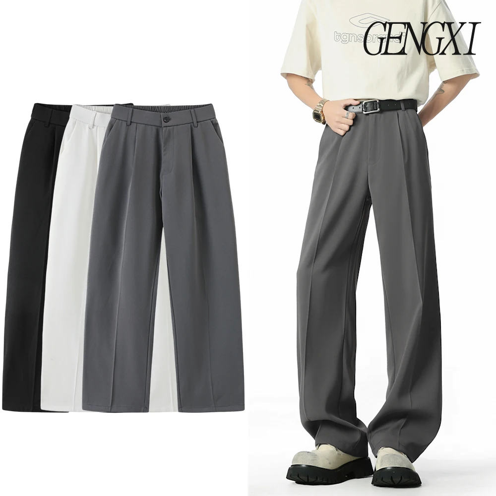 Summer new men's ice silk drape suit trousers thin section Morgan silk straight loose casual trousers Korean design trousers
Summer new men's ice silk drape suit trousers thin section Morgan silk straight loose casual trousers Korean design trousers