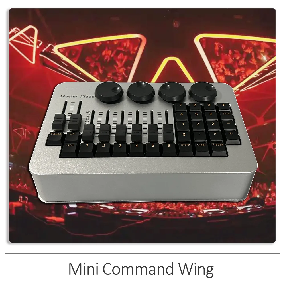 New Mini Command Wing Console Stage Lighting Controller Ma.2 LED Moving Head Light Control DJ Disco Party Bar Stage Equipment
New Mini Command Wing Console Stage Lighting Controller Ma.2 LED Moving Head Light Control DJ Disco Party Bar Stage Equipment