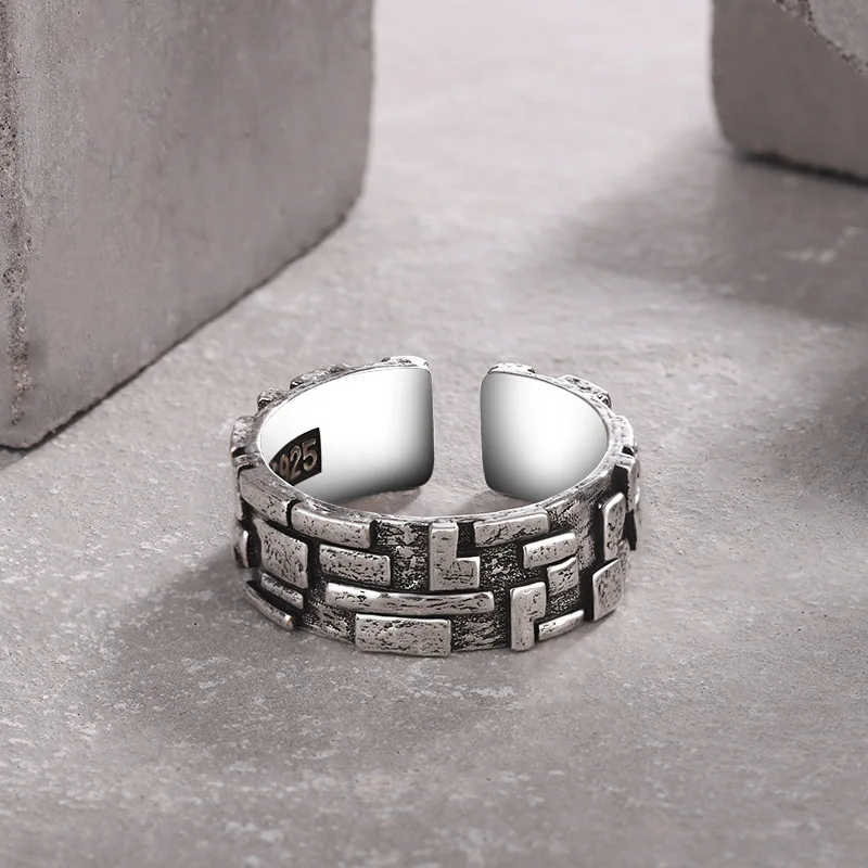 925 Sterling Silver Brick Retro Rings For Women Wedding Female Luxury Jewelry Jewellery
925 Sterling Silver Brick Retro Rings For Women Wedding Female Luxury Jewelry Jewellery