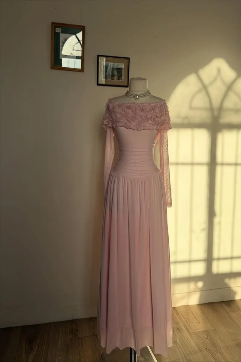 Customized Elegant Evening Dresses A Line Tulle Off The Shoulder Floor length Pleats Flower Zipper Prom Dresses Formal Dresses
Customized Elegant Evening Dresses A Line Tulle Off The Shoulder Floor length Pleats Flower Zipper Prom Dresses Formal Dresses