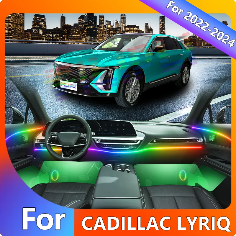FILIPLI For CADILLAC LYRIQ For 2022-2024 App Controlled Car Interior Light 64 RGB Colour Acrylic Night Driving Ambient LED Strip
FILIPLI For CADILLAC LYRIQ For 2022-2024 App Controlled Car Interior Light 64 RGB Colour Acrylic Night Driving Ambient LED Strip