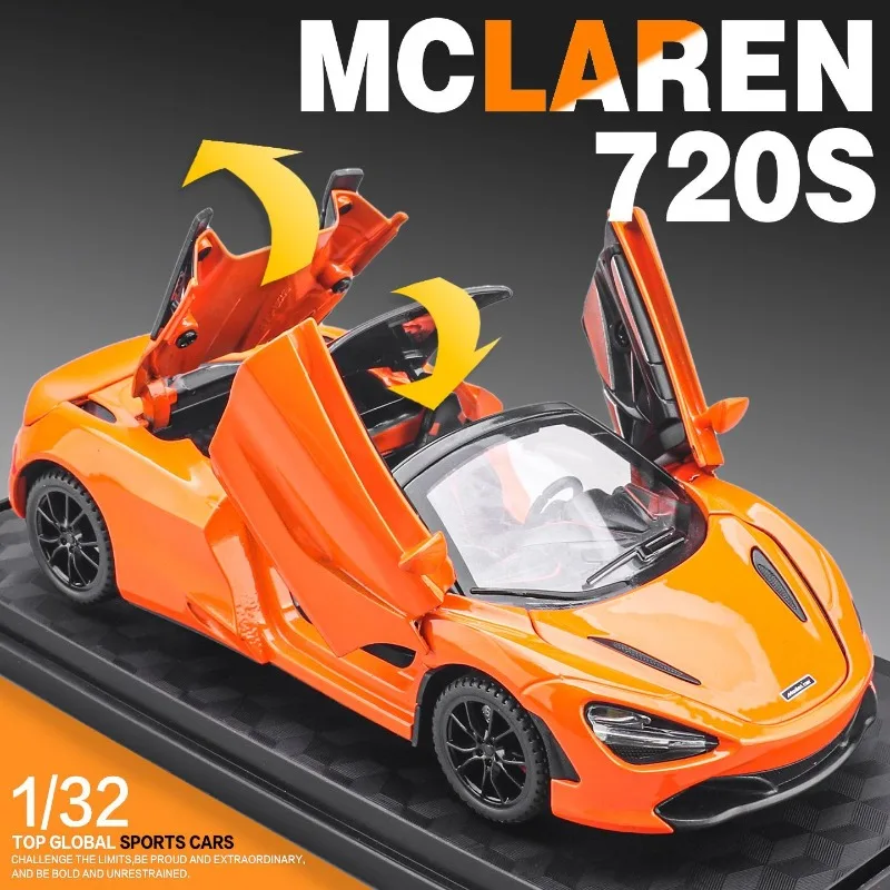 Alloy Mclaren 720S 1:32 Scale Car Model With Multiple Openable Parts Pull Back Shock Absorption For Boys And Collectors
Alloy Mclaren 720S 1:32 Scale Car Model With Multiple Openable Parts Pull Back Shock Absorption For Boys And Collectors