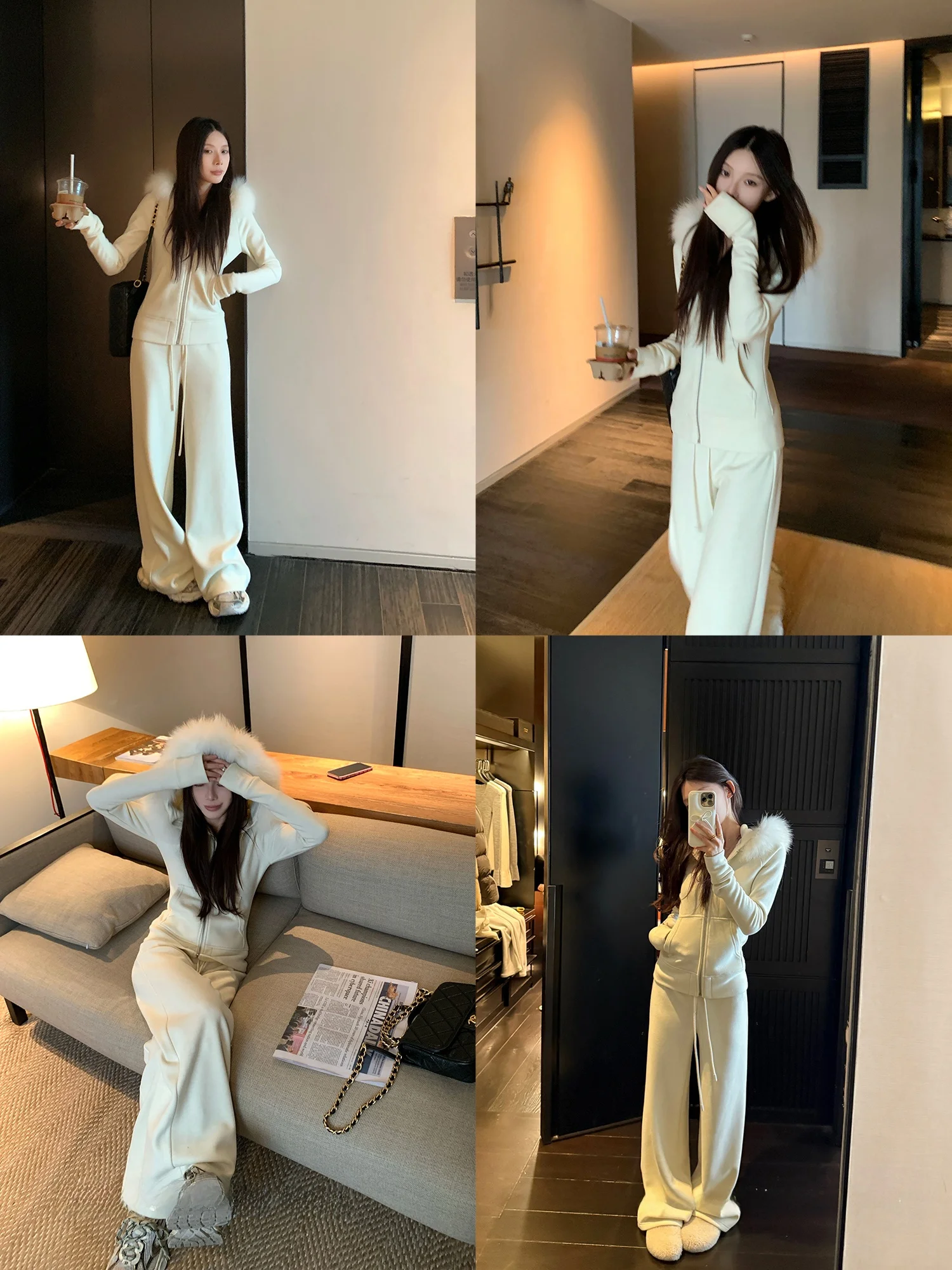 Корейский женский комплект из куртки с капюшоном и брюк с меховым воротником SUONE 520г, зимний модный повседневный костюм, комплект из двух предметов
Корейский женский комплект из куртки с капюшоном и брюк с меховым воротником SUONE 520г, зимний модный повседневный костюм, комплект из двух предметов