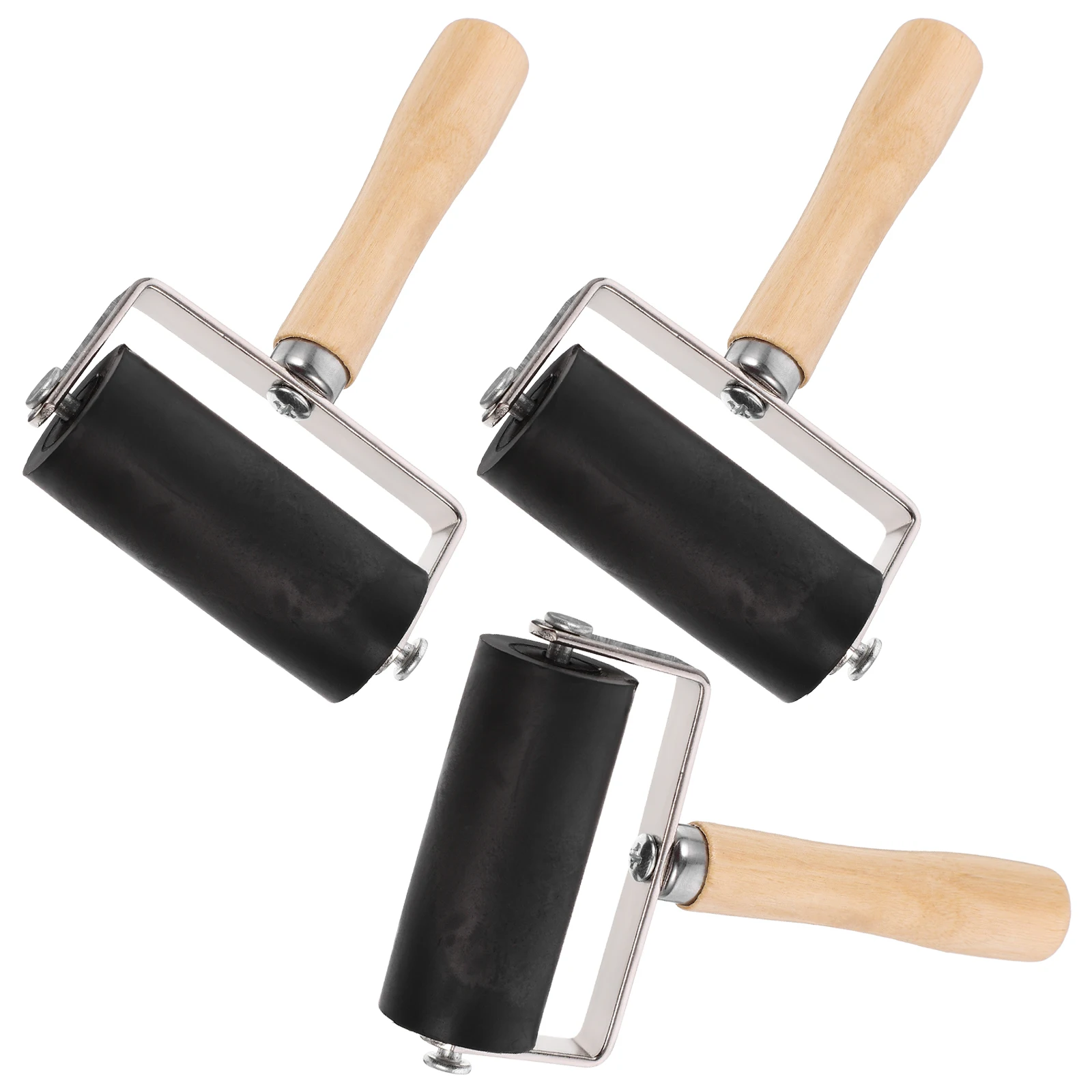 3 Pcs Tool Wheel 6cm Wooden H Kids Craft Ink Rubber Roller Stamping Painting Rollers For Crafting Tools
3 Pcs Tool Wheel 6cm Wooden H Kids Craft Ink Rubber Roller Stamping Painting Rollers For Crafting Tools