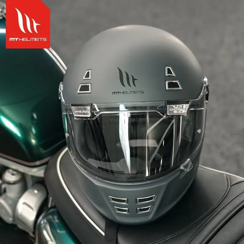 MT JARAMA Vintage Motorcycle Full Face Helmet Racing Casco Moto Can Be Installed Bluetooth Four Seasons Helmet ECE DOT
MT JARAMA Vintage Motorcycle Full Face Helmet Racing Casco Moto Can Be Installed Bluetooth Four Seasons Helmet ECE DOT