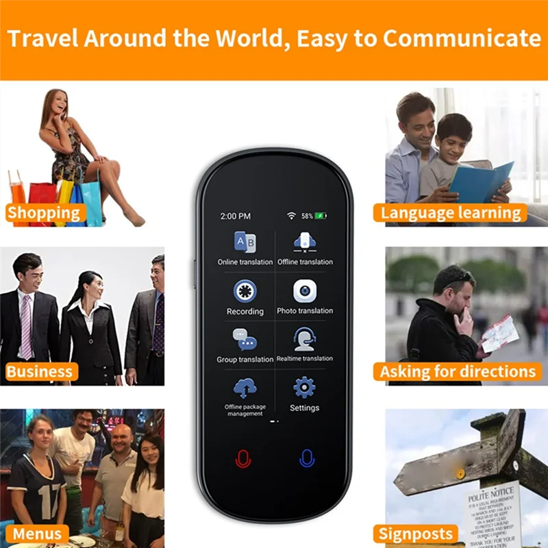 Stylish-Language Translator Device Real-Time Voice Translation Offline Translation Black For Learning Travel
Stylish-Language Translator Device Real-Time Voice Translation Offline Translation Black For Learning Travel
