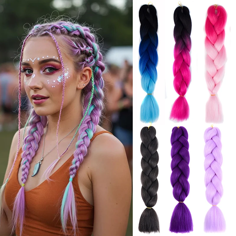 2 Pac Braiding Hair Extensions 24 Inch High Temperature Ombre Jumbo Synthetic Braided Hair for Twist Crochet Braids for Women
2 Pac Braiding Hair Extensions 24 Inch High Temperature Ombre Jumbo Synthetic Braided Hair for Twist Crochet Braids for Women