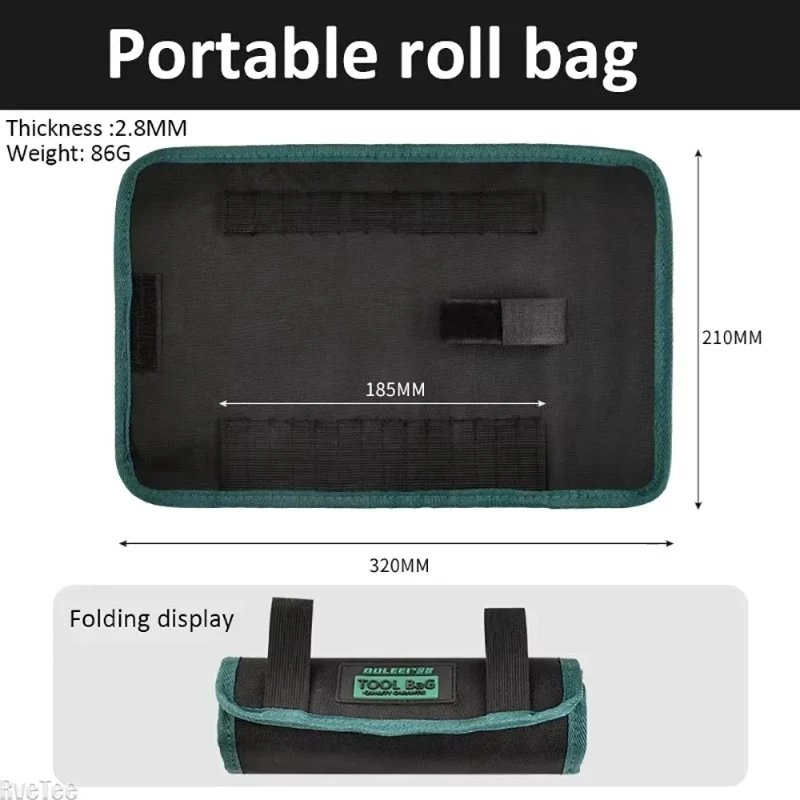 Professional Tool Roll Bag - Screwdriver Bits Expandable Pouch for Drill Bits, & Electrician Accessories
Professional Tool Roll Bag - Screwdriver Bits Expandable Pouch for Drill Bits, & Electrician Accessories