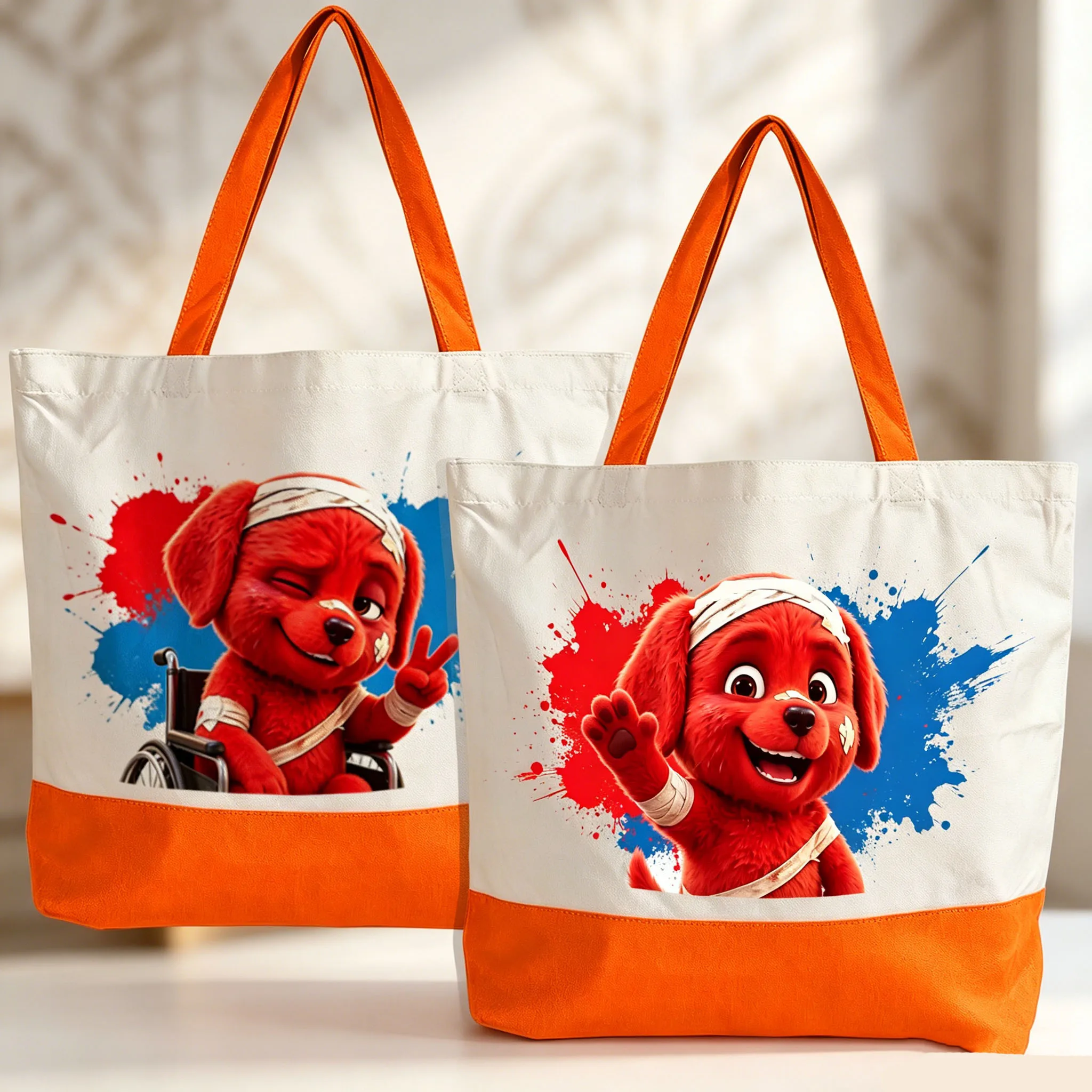 2PC Little Red Dog Canvas Tote Bag Large Capacity Shopping Bag 2D Flat Pattern Trendy Bag Handheld Canvas Bag
2PC Little Red Dog Canvas Tote Bag Large Capacity Shopping Bag 2D Flat Pattern Trendy Bag Handheld Canvas Bag