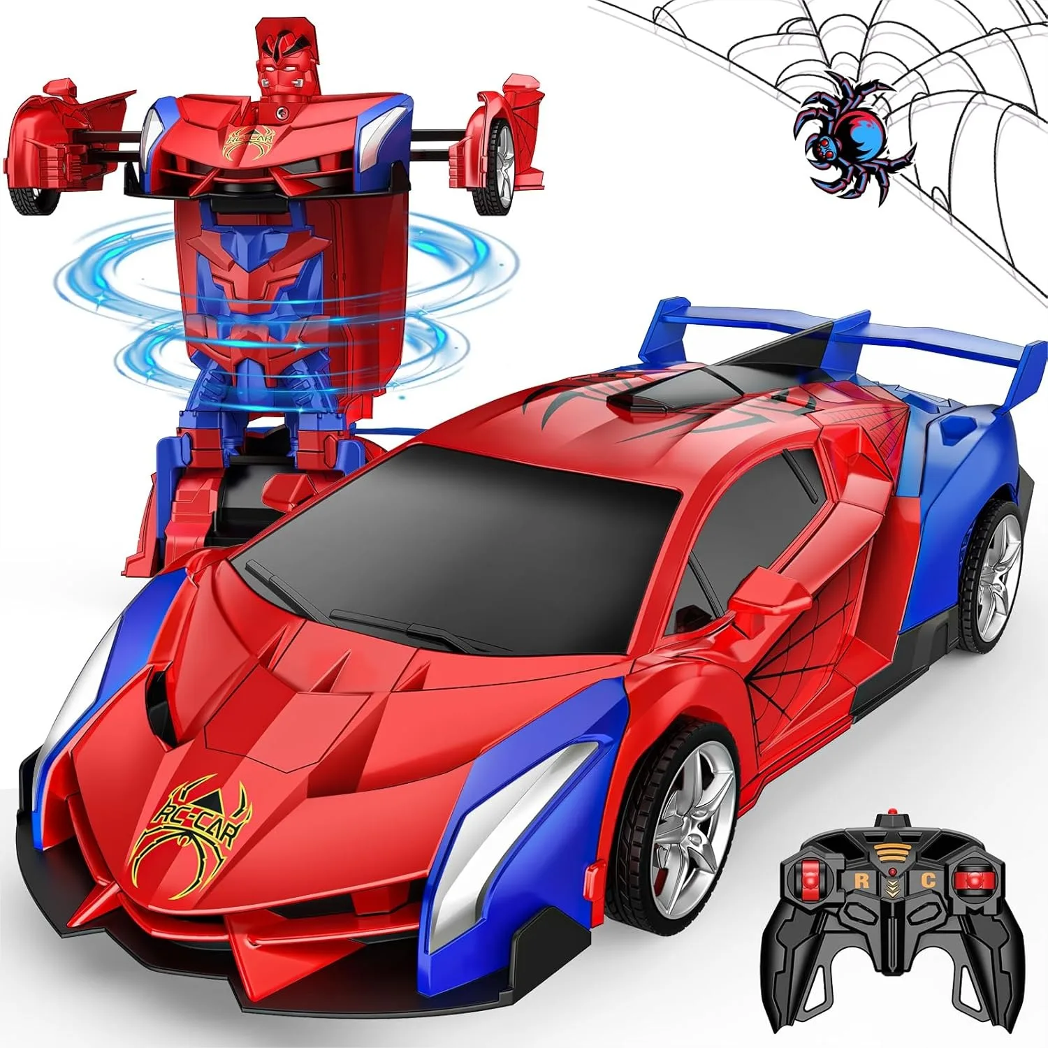 Transform Remote Control Car, RC Cars for 3-12 Year Old Boys Girls, 2.4GHz 1:18 Scale Transforming Robot Toy, 360° Rotation
Transform Remote Control Car, RC Cars for 3-12 Year Old Boys Girls, 2.4GHz 1:18 Scale Transforming Robot Toy, 360° Rotation