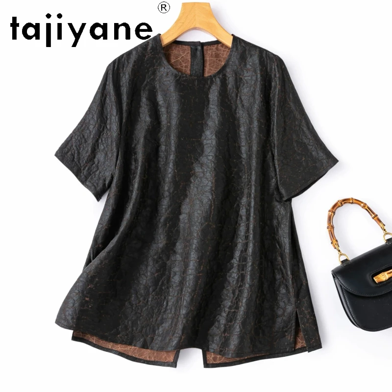 TAJIYANE 100% Mulberry Silk Shirt Real Xiangyun Sha Silk Blouses for Woman O-Neck Casual Summer Tops for Women Clothes 2026 셔츠
TAJIYANE 100% Mulberry Silk Shirt Real Xiangyun Sha Silk Blouses for Woman O-Neck Casual Summer Tops for Women Clothes 2026 셔츠