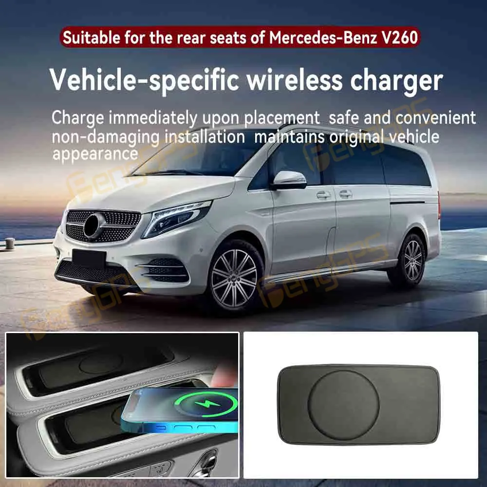 Car Wireless Charger for Mercedes Benz V260 2Pcs/Set Rear Seat Fast Charging Pad Smart Wireless Mobile Phone Charger Accessories
Car Wireless Charger for Mercedes Benz V260 2Pcs/Set Rear Seat Fast Charging Pad Smart Wireless Mobile Phone Charger Accessories