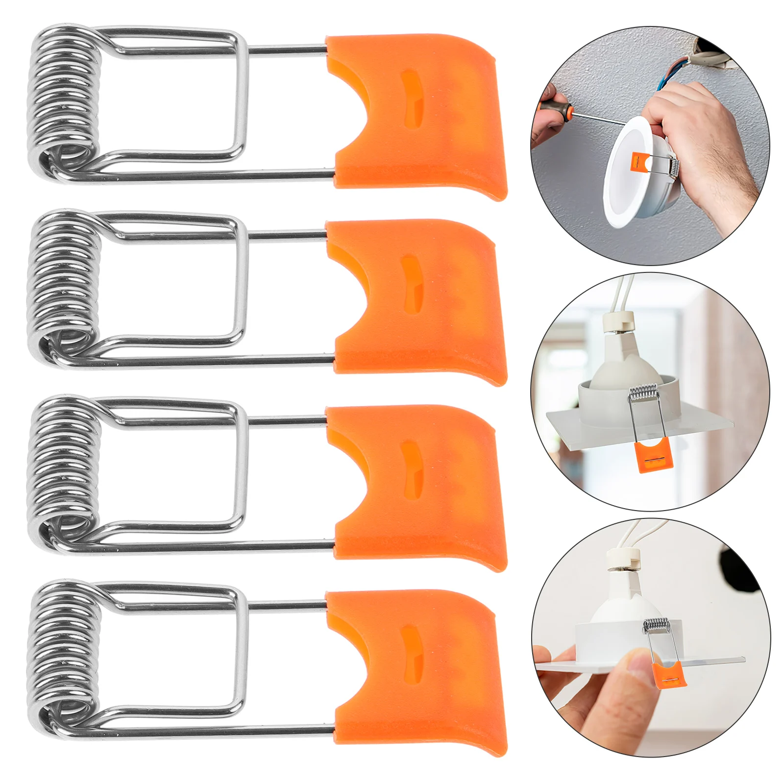 100pcs Spring for Lighting Downlight Clamps Downlight Spring Clips Ceiling Panels Orange Snap Strong Metal Plastic
100pcs Spring for Lighting Downlight Clamps Downlight Spring Clips Ceiling Panels Orange Snap Strong Metal Plastic