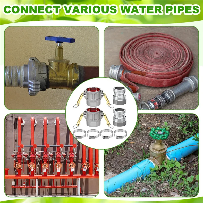 Комплект фитингов для шлангов ABFU-Cam и канавок, 2-дюймовые алюминиевые фитинги Camlock типа A&D, в комплект входит 2-дюймовый адаптер с наружной резьбой, прокладка, хомуты для шлангов
Комплект фитингов для шлангов ABFU-Cam и канавок, 2-дюймовые алюминиевые фитинги Camlock типа A&D, в комплект входит 2-дюймовый адаптер с наружной резьбой, прокладка, хомуты для шлангов