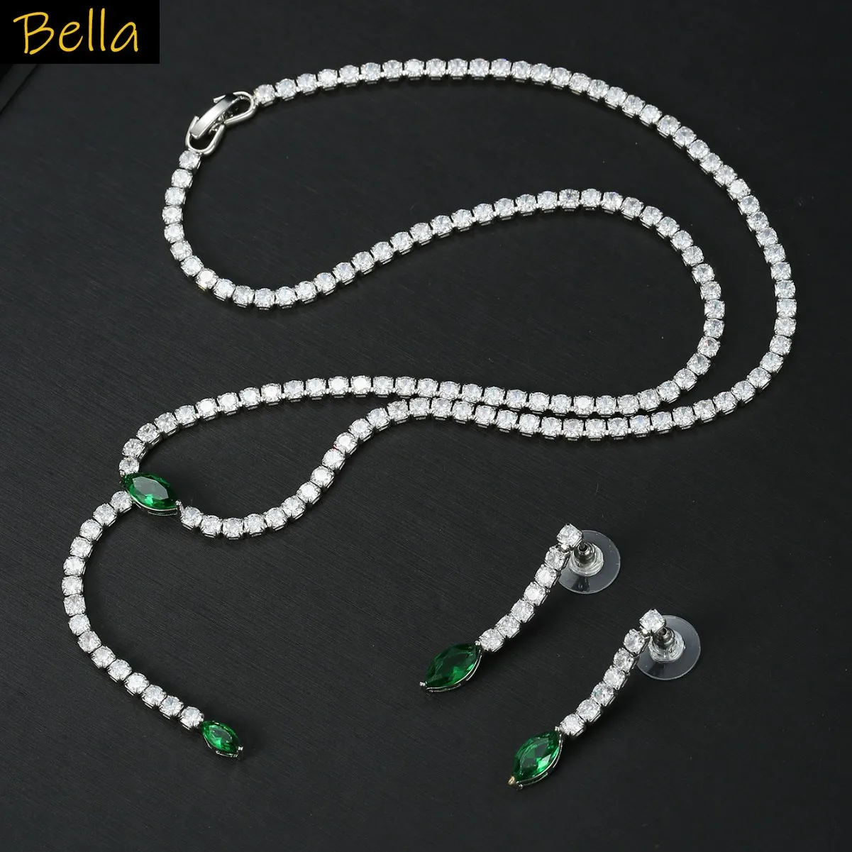 white zircon jewelry sets simpy necklace earrings green water drop pendant jewelry women dinner party wedding
white zircon jewelry sets simpy necklace earrings green water drop pendant jewelry women dinner party wedding