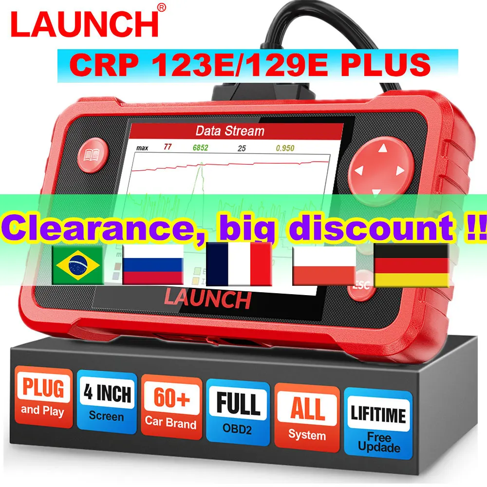 LAUNCH X431 CRP123 V2.0 PLUS/CRP123E Plus/CRP129E Plus Full System Diagnostic Tool OBD2 Scanner 3 Reset Lifetime Free Update
LAUNCH X431 CRP123 V2.0 PLUS/CRP123E Plus/CRP129E Plus Full System Diagnostic Tool OBD2 Scanner 3 Reset Lifetime Free Update