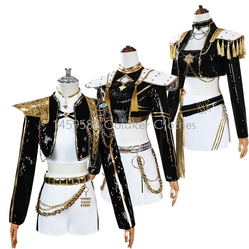 Взрослый Руми Зои Мира Косплей KPop Костюм Охотников Демонов Черный Золотой Костюм Хэллоуин Карнавал Ролевые Игры Вечерние Наряд
Взрослый Руми Зои Мира Косплей KPop Костюм Охотников Демонов Черный Золотой Костюм Хэллоуин Карнавал Ролевые Игры Вечерние Наряд