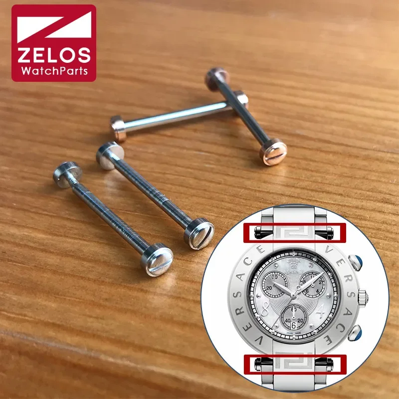 24-миллиметровые стальные серьги с винтовой трубкой цвета розового золота для женских часов Versace 39 мм
24-миллиметровые стальные серьги с винтовой трубкой цвета розового золота для женских часов Versace 39 мм