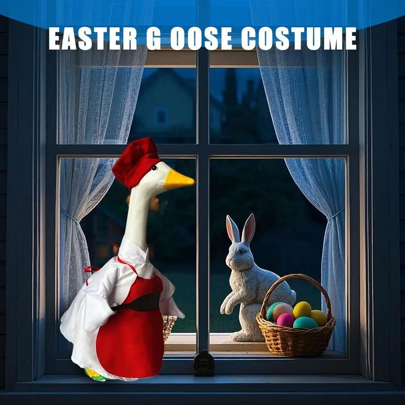 Chef Geese Costume Outdoor Geese Dress Patio Art Decoration Cartoon Chef Outfit Garden Statue Decoration For Spring Lawn Yard
Chef Geese Costume Outdoor Geese Dress Patio Art Decoration Cartoon Chef Outfit Garden Statue Decoration For Spring Lawn Yard