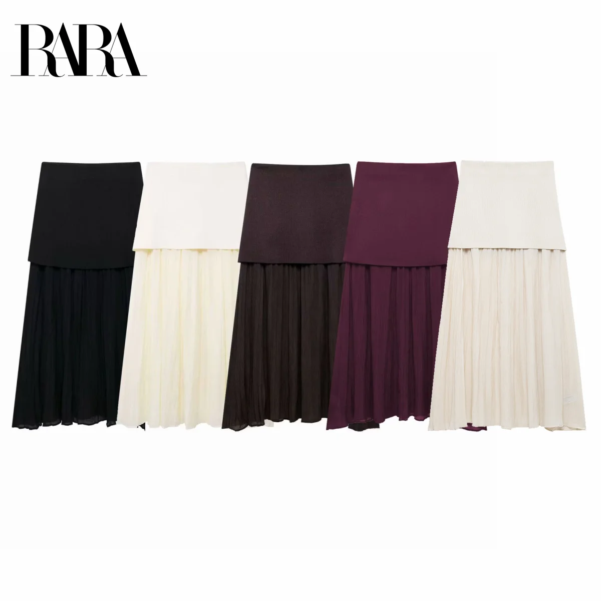 RARA Women's High Waist Skirt with Layered Design and Pleated Hem Stylish and Versatile for Different Fashion Combinations
RARA Women's High Waist Skirt with Layered Design and Pleated Hem Stylish and Versatile for Different Fashion Combinations