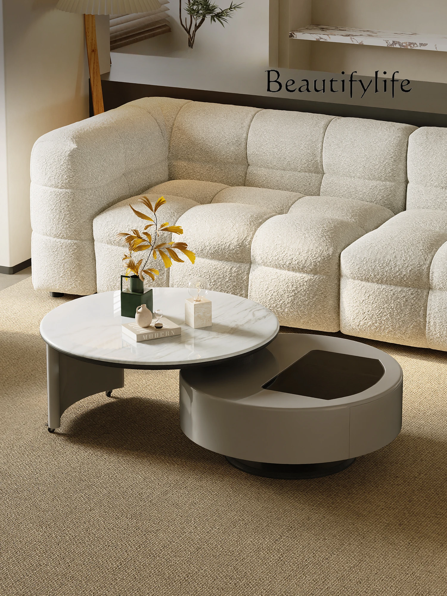 Italian Minimalist Rotating Coffee Table Multi-Functional Large Capacity Table
Italian Minimalist Rotating Coffee Table Multi-Functional Large Capacity Table