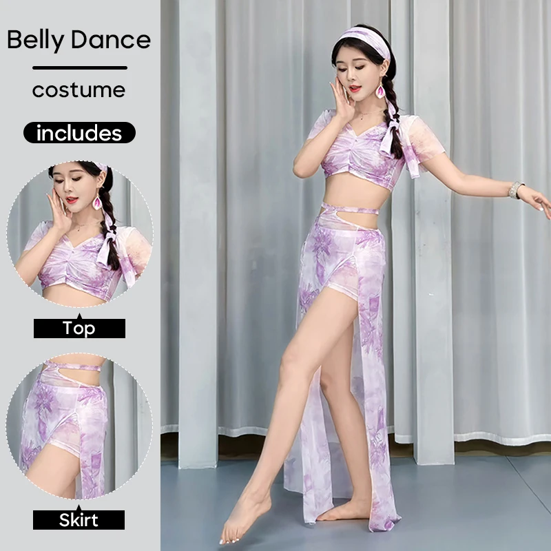 Belly Dance Practice Clothes Skirt & Top 2 Pcs Set V Neck For Adult Women Dancing Suit Outfit Stage Performance Costume Suit
Belly Dance Practice Clothes Skirt & Top 2 Pcs Set V Neck For Adult Women Dancing Suit Outfit Stage Performance Costume Suit
