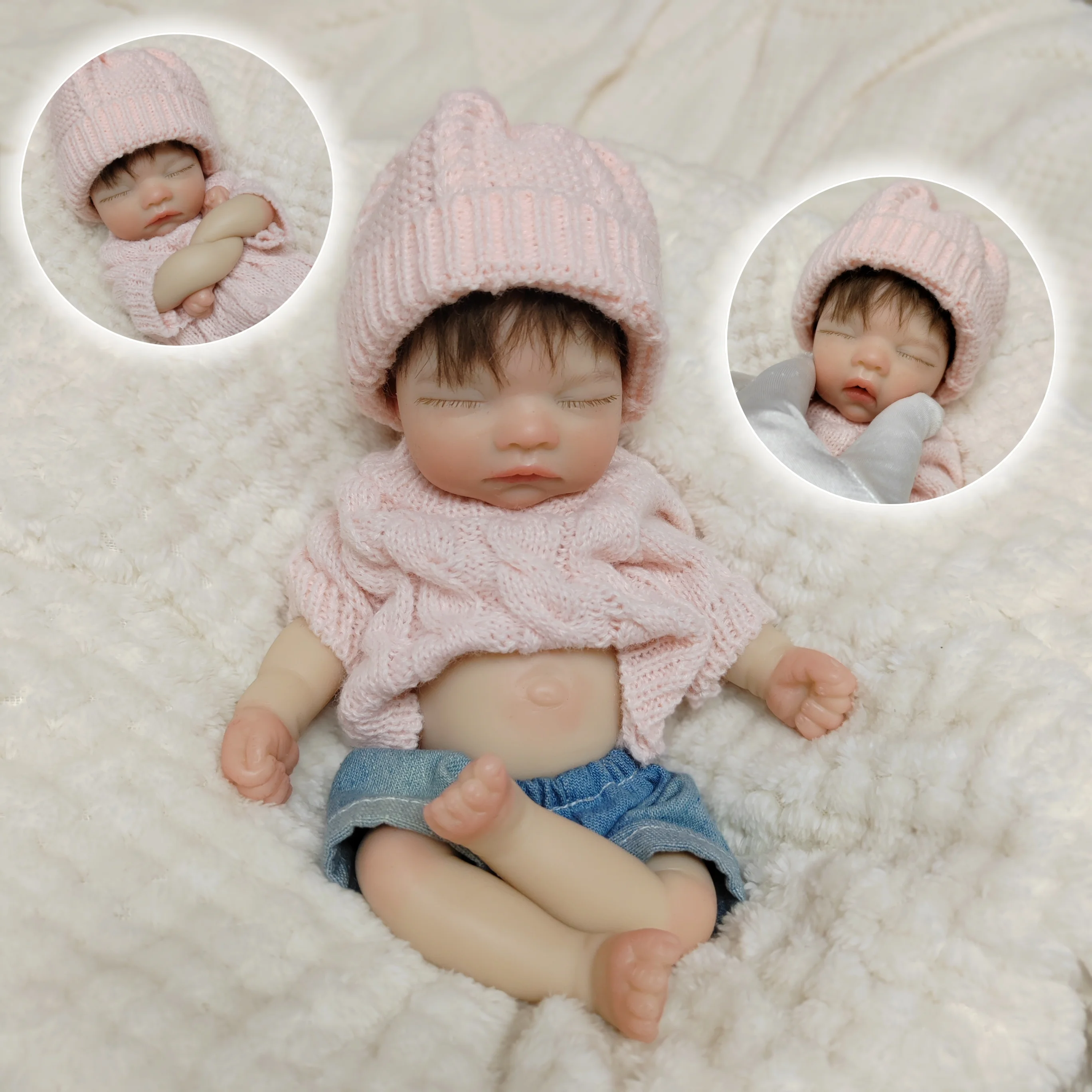 10Inch Open Mouth bebe reborn de silicona Girl Dolls With Rooted Hair Soft Touch Washable Newborn Silicone Girl Dolls
10Inch Open Mouth bebe reborn de silicona Girl Dolls With Rooted Hair Soft Touch Washable Newborn Silicone Girl Dolls
