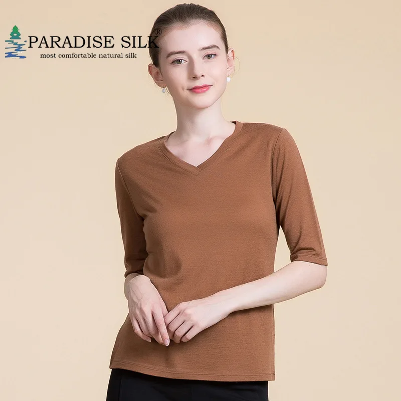 Women Half Sleeve Shirt 100% Wool Pullover Sweater V Neck Bottoming Clothes Size M L XL XXL
Women Half Sleeve Shirt 100% Wool Pullover Sweater V Neck Bottoming Clothes Size M L XL XXL