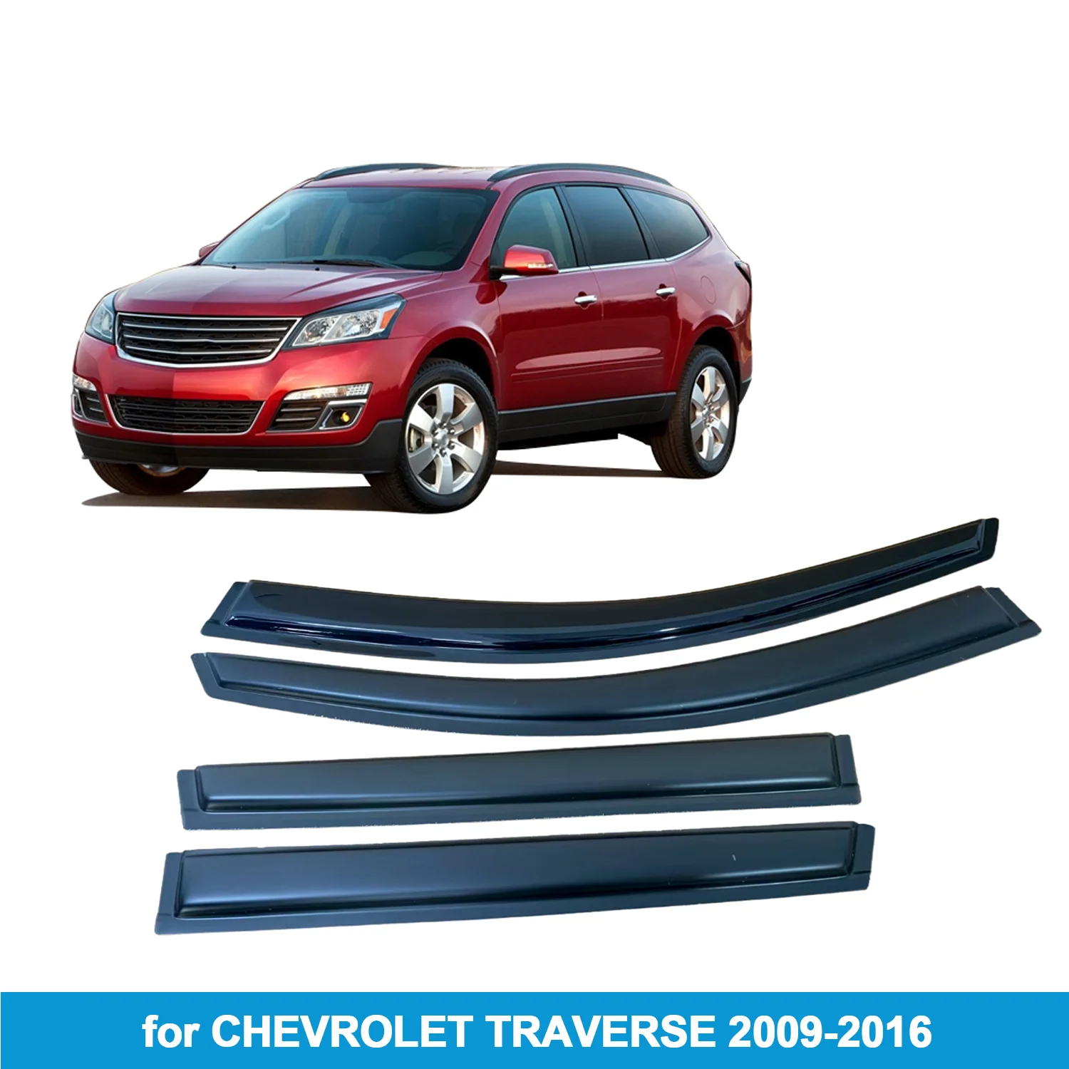 Window Visor for CHEVROLET TRAVERSE 2009-2016 Rain Guard Side Vent Deflector Weathershield Outside-Mount Tape On
Window Visor for CHEVROLET TRAVERSE 2009-2016 Rain Guard Side Vent Deflector Weathershield Outside-Mount Tape On
