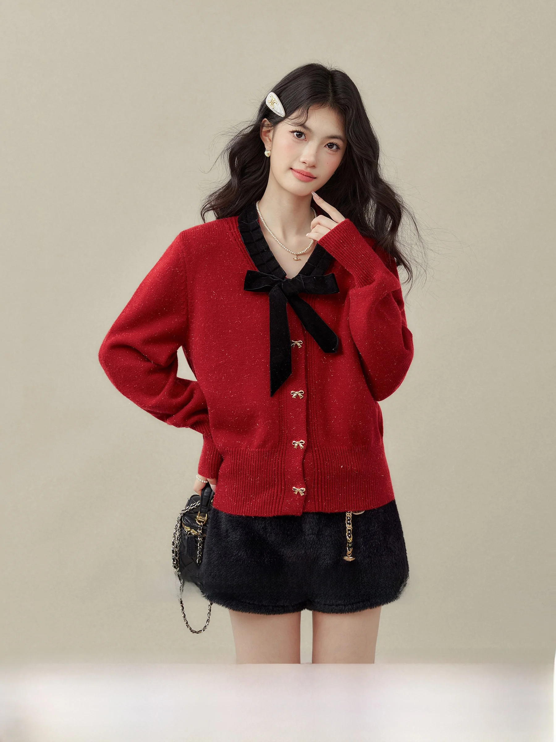 Red Knot Knitted Sweater Women's plus Size Casual Style Winter Fashion Inner Wear Single Button Closure Long Sleeve
Red Knot Knitted Sweater Women's plus Size Casual Style Winter Fashion Inner Wear Single Button Closure Long Sleeve