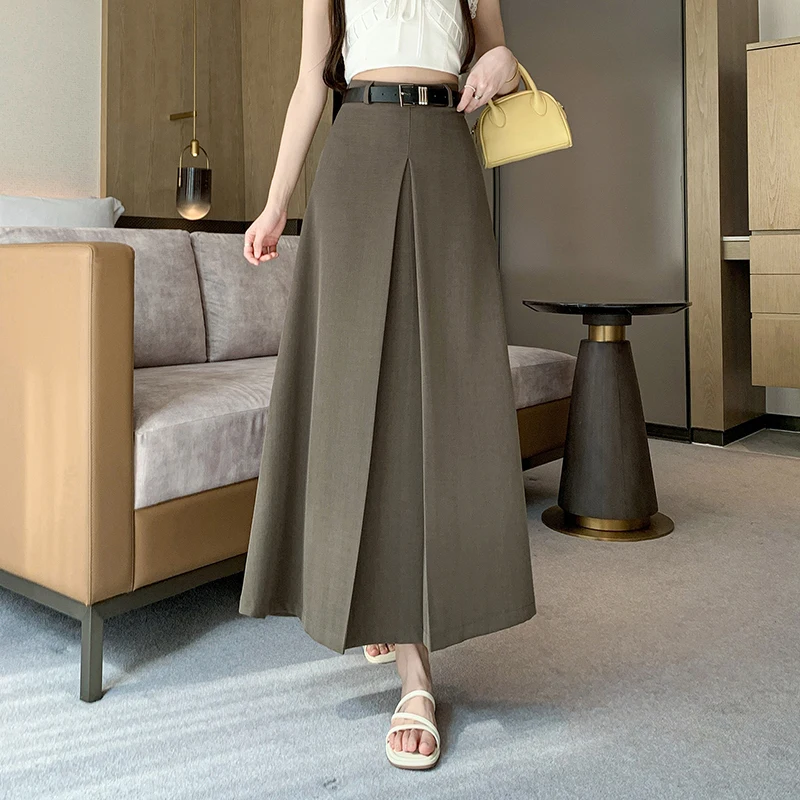2024 Spring Summer New Women Long Skirts Fashion High Waist A-line Pleated Skirt Korean Ladies Solid Casual Suit Skirts
2024 Spring Summer New Women Long Skirts Fashion High Waist A-line Pleated Skirt Korean Ladies Solid Casual Suit Skirts