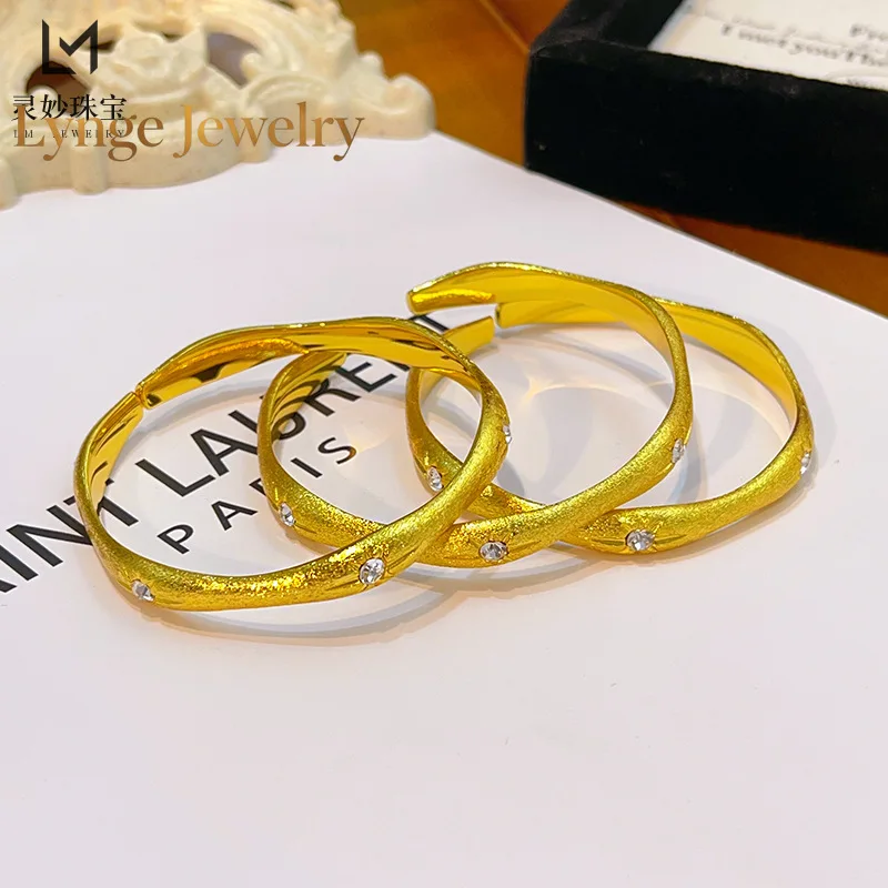 Lynge Jewelry 9999 24K real gold brushed star zircon bracelet with adjustable opening exquisite elegant high-end feeling gift f
Lynge Jewelry 9999 24K real gold brushed star zircon bracelet with adjustable opening exquisite elegant high-end feeling gift f