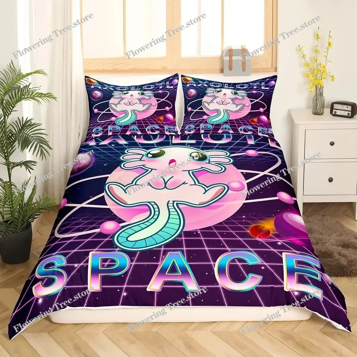 Cartoon Axolotl Cute Sea Animal Reptile Bedding Set Boys Girls Twin Queen Size Duvet Cover Pillowcase Bed Kids Adult
Cartoon Axolotl Cute Sea Animal Reptile Bedding Set Boys Girls Twin Queen Size Duvet Cover Pillowcase Bed Kids Adult