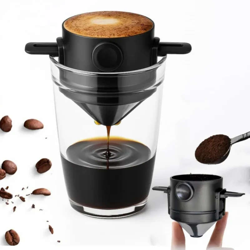 Foldable 304 Stainless Steel Hanging Ear Coffee Filter, Double-Layer Portable Drip Coffee Cup, No Paper Filters Needed – Perfect
Foldable 304 Stainless Steel Hanging Ear Coffee Filter, Double-Layer Portable Drip Coffee Cup, No Paper Filters Needed – Perfect