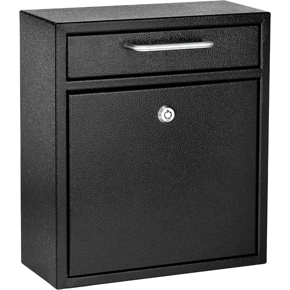 Wall Mount Mailbox - Mailbox with Lock and Keys- Durable Wall Mounted Locking Mailbox and Cash Drop Box
Wall Mount Mailbox - Mailbox with Lock and Keys- Durable Wall Mounted Locking Mailbox and Cash Drop Box