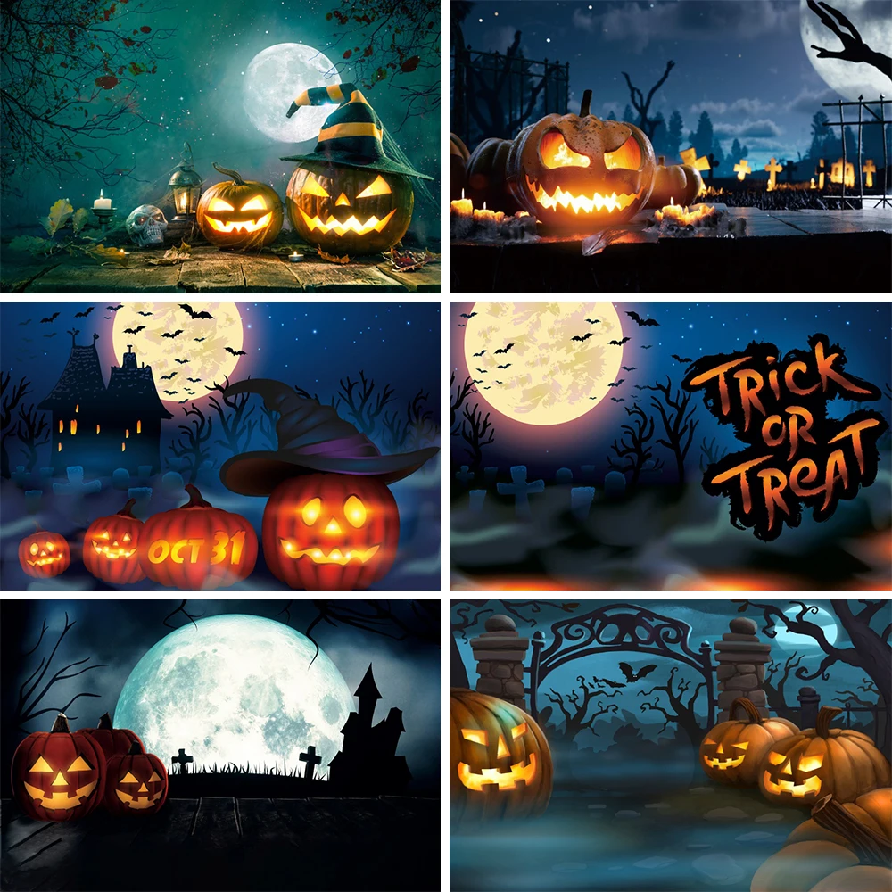 Halloween Decoration Backdrop for Photography Hallowmas Full Moon Night Horror Pumpkin Background Kids Party Photo Booth Studio
Halloween Decoration Backdrop for Photography Hallowmas Full Moon Night Horror Pumpkin Background Kids Party Photo Booth Studio