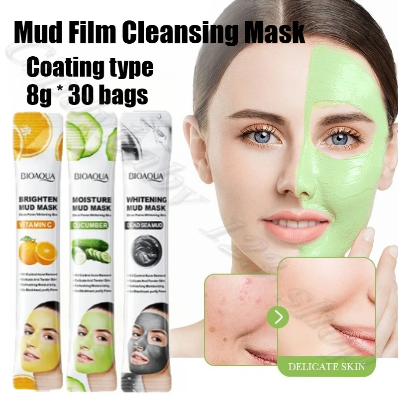 Mud Film Cleansing Mask Strip Cucumber Vitamin C Dead Sea Mud Coating Portable Mud Water Mask to Reduce Pore 8g*30 Bags
Mud Film Cleansing Mask Strip Cucumber Vitamin C Dead Sea Mud Coating Portable Mud Water Mask to Reduce Pore 8g*30 Bags