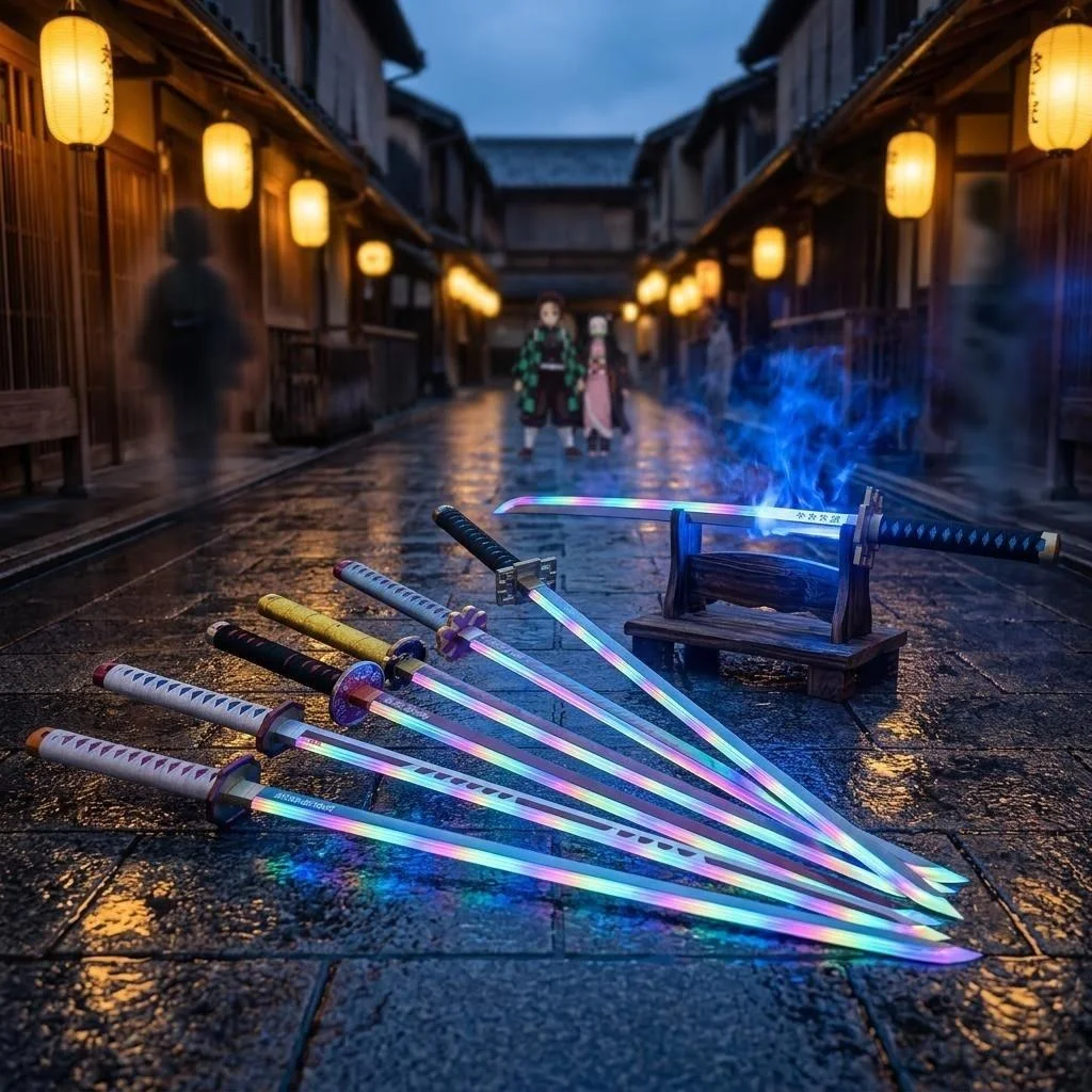 40inch Vapor Demon Slayer Katana Glow Up Steam Sword Schwert Anime Cosplay Real Japanese Katana Samurai Led Lightsabre Toy Gift
40inch Vapor Demon Slayer Katana Glow Up Steam Sword Schwert Anime Cosplay Real Japanese Katana Samurai Led Lightsabre Toy Gift