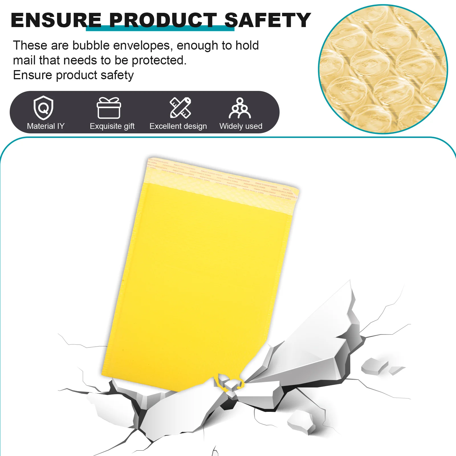 25Pcs Waterproof Thickened Shockproof Bubble Envelopes Express Packaging Bags Protective Bubble Pouches for Fragile Items
25Pcs Waterproof Thickened Shockproof Bubble Envelopes Express Packaging Bags Protective Bubble Pouches for Fragile Items