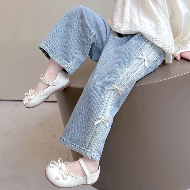 Elementary Student Girl Clothes Fashion Straight Jeans For Children Casual Daily Long Denim Trousers Wide Leg Girl Pants Outfits
Elementary Student Girl Clothes Fashion Straight Jeans For Children Casual Daily Long Denim Trousers Wide Leg Girl Pants Outfits