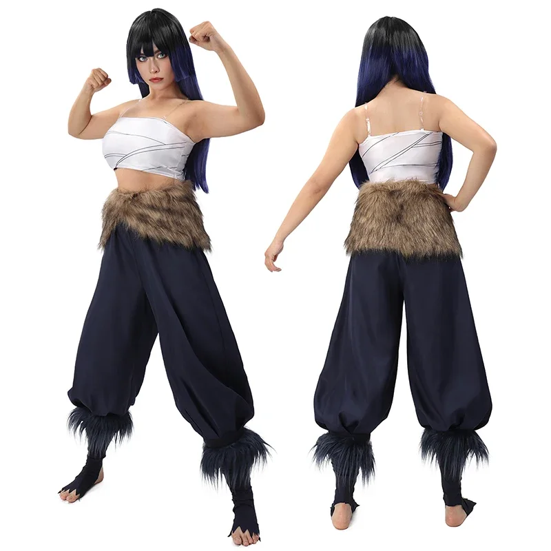 Women's Hashibira Inosuke Cosplay Costume Tops Pants Fake Fur Apron and Fake Fur Leg Accessory for Halloween
Women's Hashibira Inosuke Cosplay Costume Tops Pants Fake Fur Apron and Fake Fur Leg Accessory for Halloween