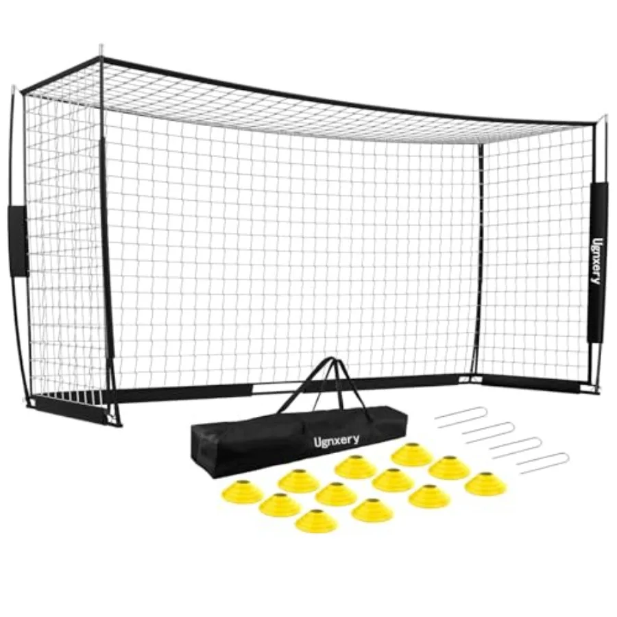 Portable Soccer Goal for Backyard Use, Steel Frame with Black Net, 12x6 FT Detachable Design, Quick Setup Training Equipment wi
Portable Soccer Goal for Backyard Use, Steel Frame with Black Net, 12x6 FT Detachable Design, Quick Setup Training Equipment wi