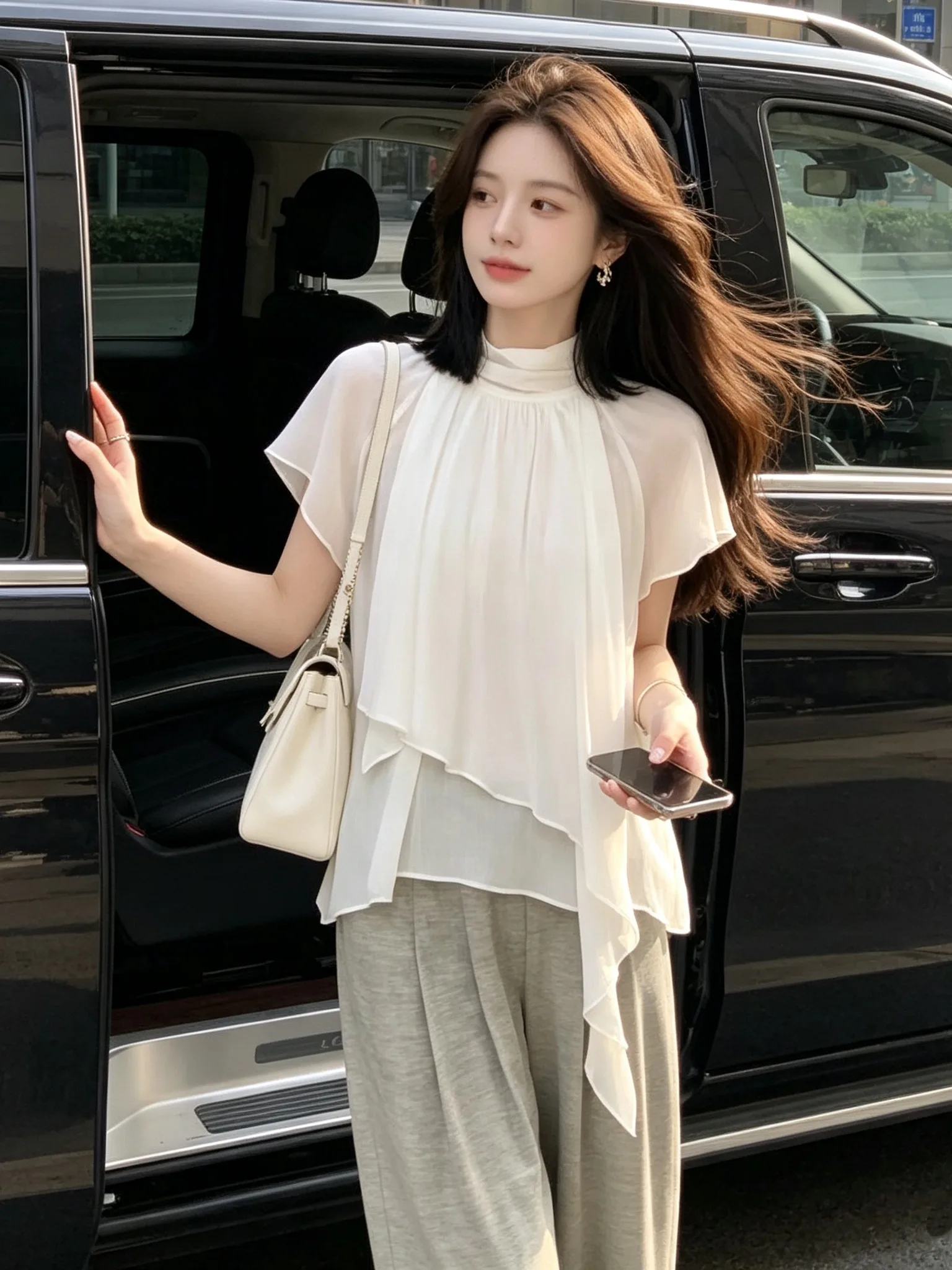 Unique Design Beautiful Chiffon Shirt Women's Short Sleeve Asymmetrical Sash Summer New Style French Style Loose Fit Breathable
Unique Design Beautiful Chiffon Shirt Women's Short Sleeve Asymmetrical Sash Summer New Style French Style Loose Fit Breathable