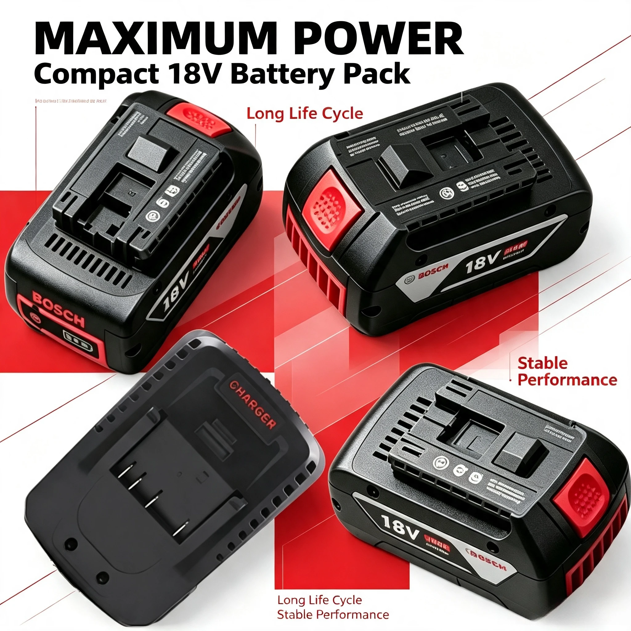 Genuine Bosch 18V 5.0Ah & 6.0Ah BAT609 BAT618G lithium battery, fast heat dissipation, works for Bosch GDX GST 18V handheld tool
Genuine Bosch 18V 5.0Ah & 6.0Ah BAT609 BAT618G lithium battery, fast heat dissipation, works for Bosch GDX GST 18V handheld tool