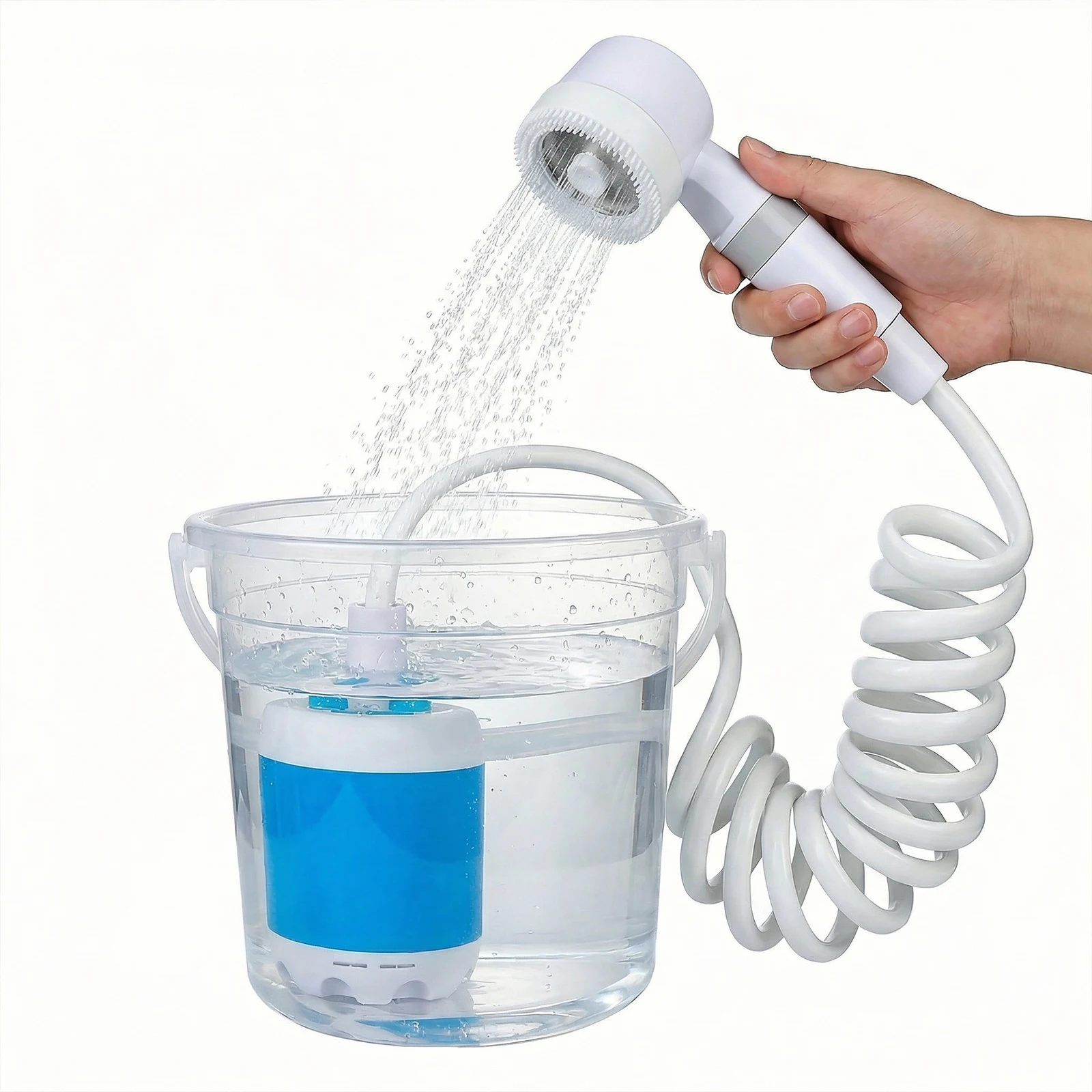 Portable Camping Shower Pump Built-in 4000mAh Rechargeable Battery Electric Shower Pump for Hiking Pet Cleaning Car Washing
Portable Camping Shower Pump Built-in 4000mAh Rechargeable Battery Electric Shower Pump for Hiking Pet Cleaning Car Washing