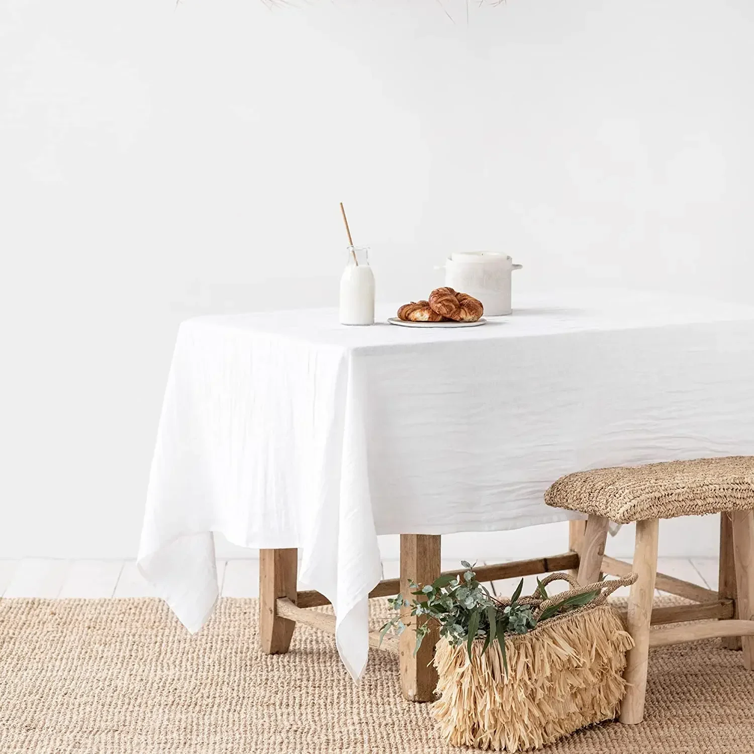 Custom 100% Pure Linen White Wedding Tablecloth Natural Fabric Table Cover for Kitchen Dining Room Party Holiday Home Decor
Custom 100% Pure Linen White Wedding Tablecloth Natural Fabric Table Cover for Kitchen Dining Room Party Holiday Home Decor
