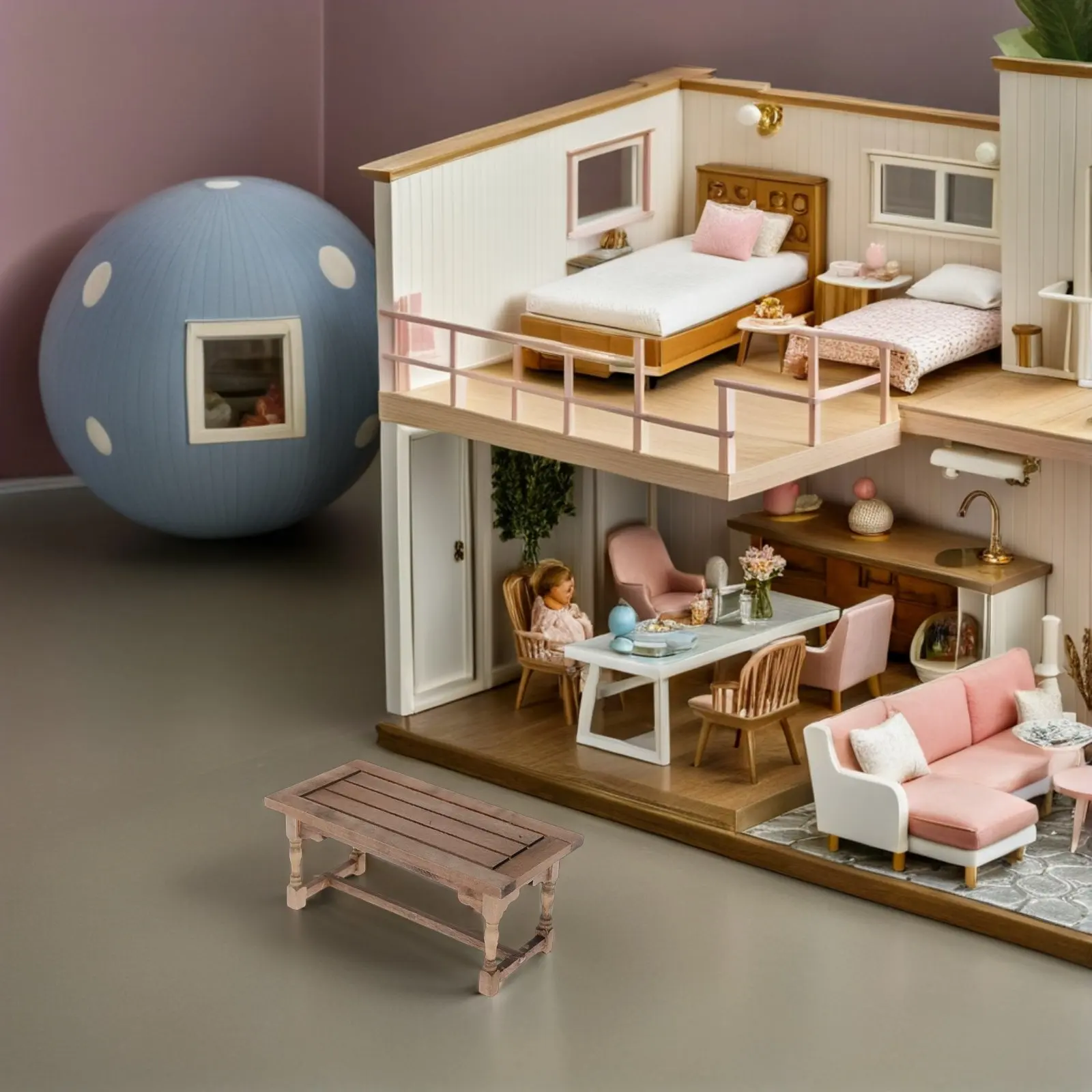 Miniature Dining Table 1:12 Scale Wooden Dollhouse Furniture Realistic Charm Sturdy Lightweight Polished Edges Universal Fit
Miniature Dining Table 1:12 Scale Wooden Dollhouse Furniture Realistic Charm Sturdy Lightweight Polished Edges Universal Fit