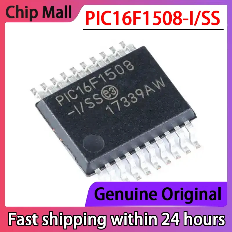 New Original PIC16F1508-I/SS PIC16F1508 SSOP-20 7Kb 8-bit Microcontroller IC Stock
New Original PIC16F1508-I/SS PIC16F1508 SSOP-20 7Kb 8-bit Microcontroller IC Stock