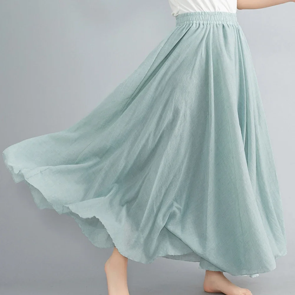 Elastic A Line Skirt for Women Solid Color Cotton and Linen Ethnic Style Perfect for Spring and Summer Outfits
Elastic A Line Skirt for Women Solid Color Cotton and Linen Ethnic Style Perfect for Spring and Summer Outfits
